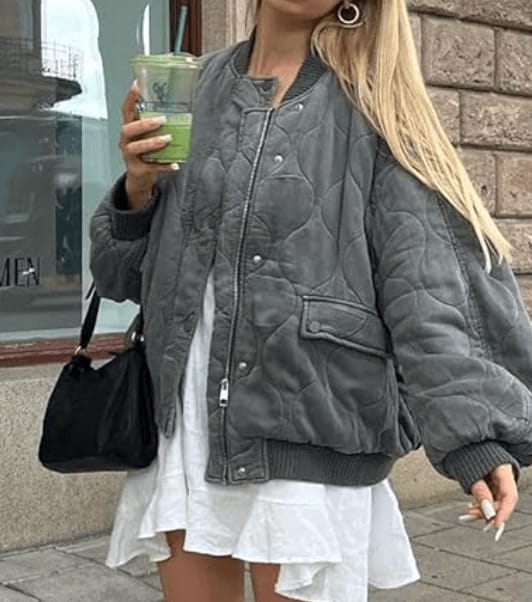 Customer photo review of Sophie Padded Bomber Jacket