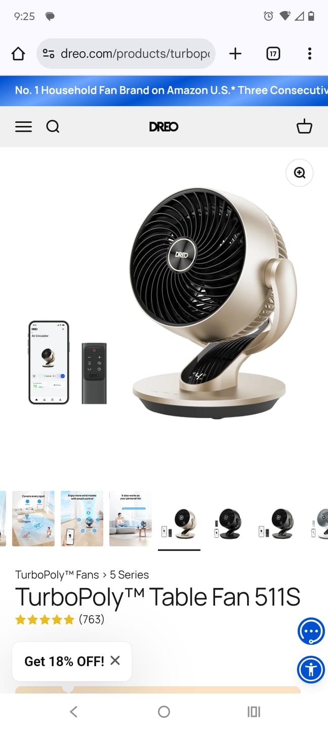 Customer photo review of TurboPoly™ Table Fan 511S