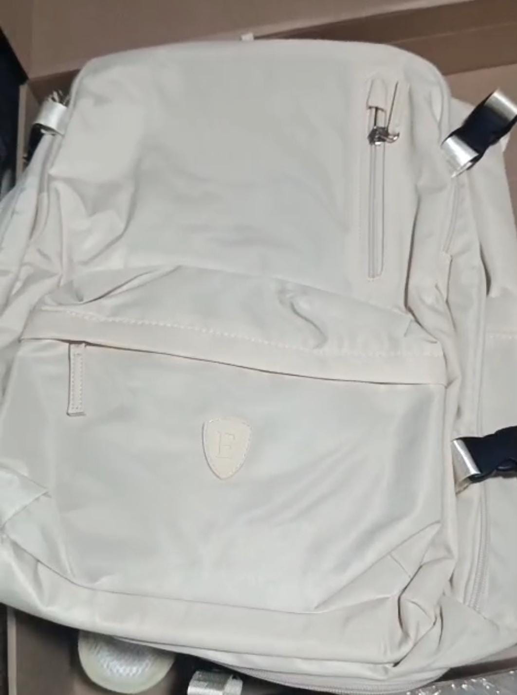 Customer photo review of Travel Backpack Off White