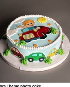 Customer photo review of Cars Theme photo cake