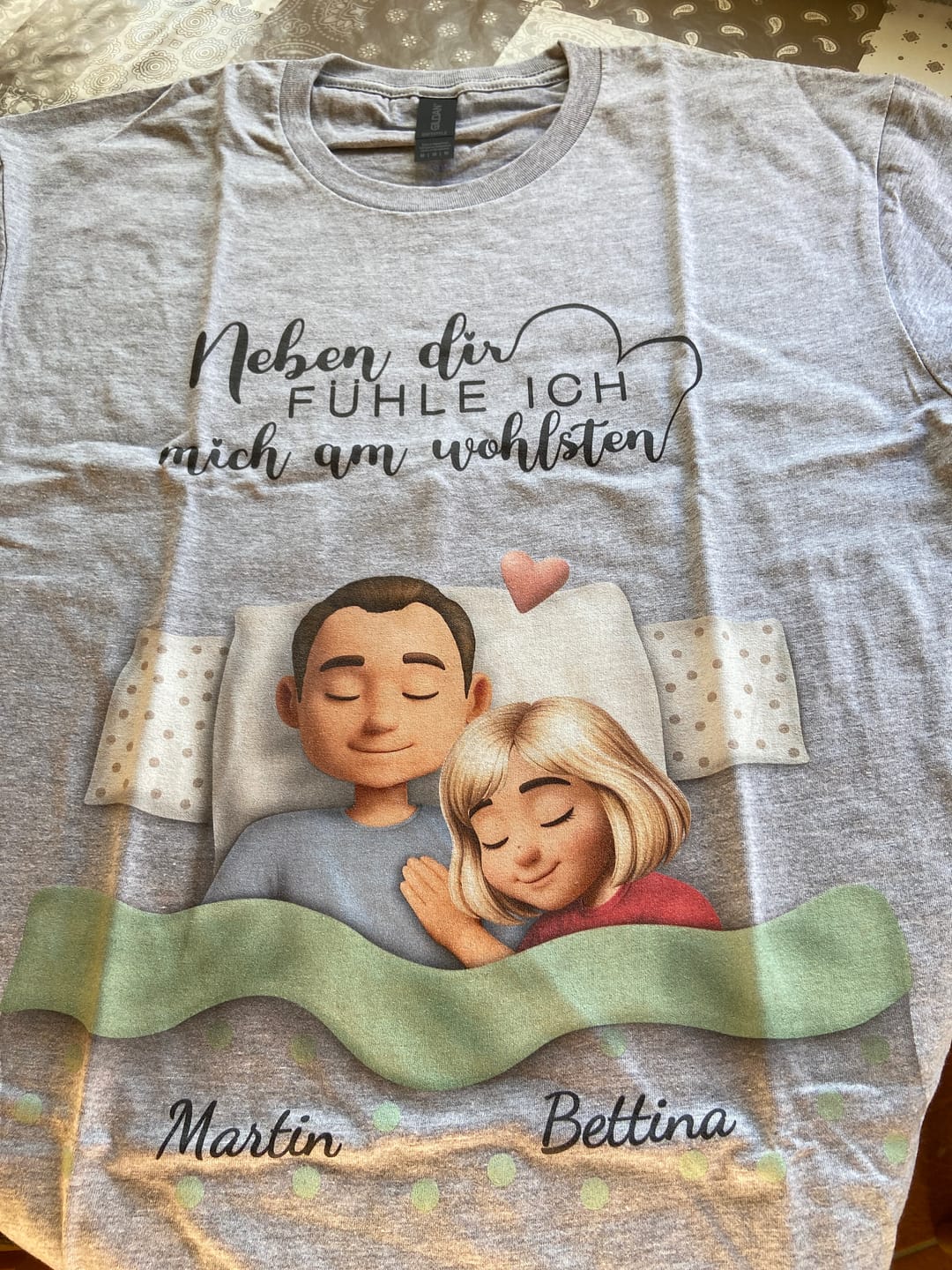 Customer photo review of Schlafmützen (Comic-Stil) - Personalisiertes T-Shirt