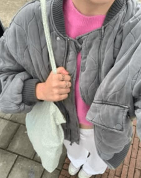 Customer photo review of Sophie Padded Bomber Jacket