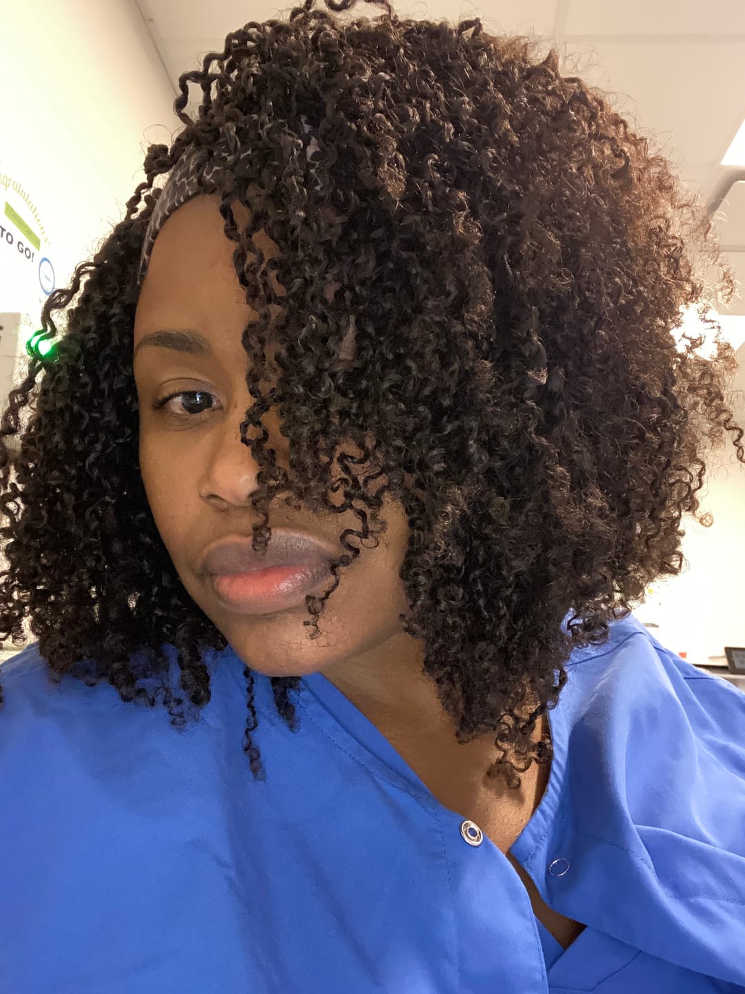 Customer photo review of Human Crochet Hair Micro Yanky Twists
