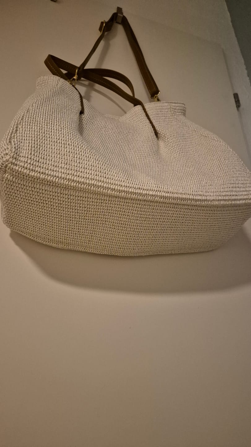 Customer photo review of Manuela - Borsa Shopper in Paglia Rafia