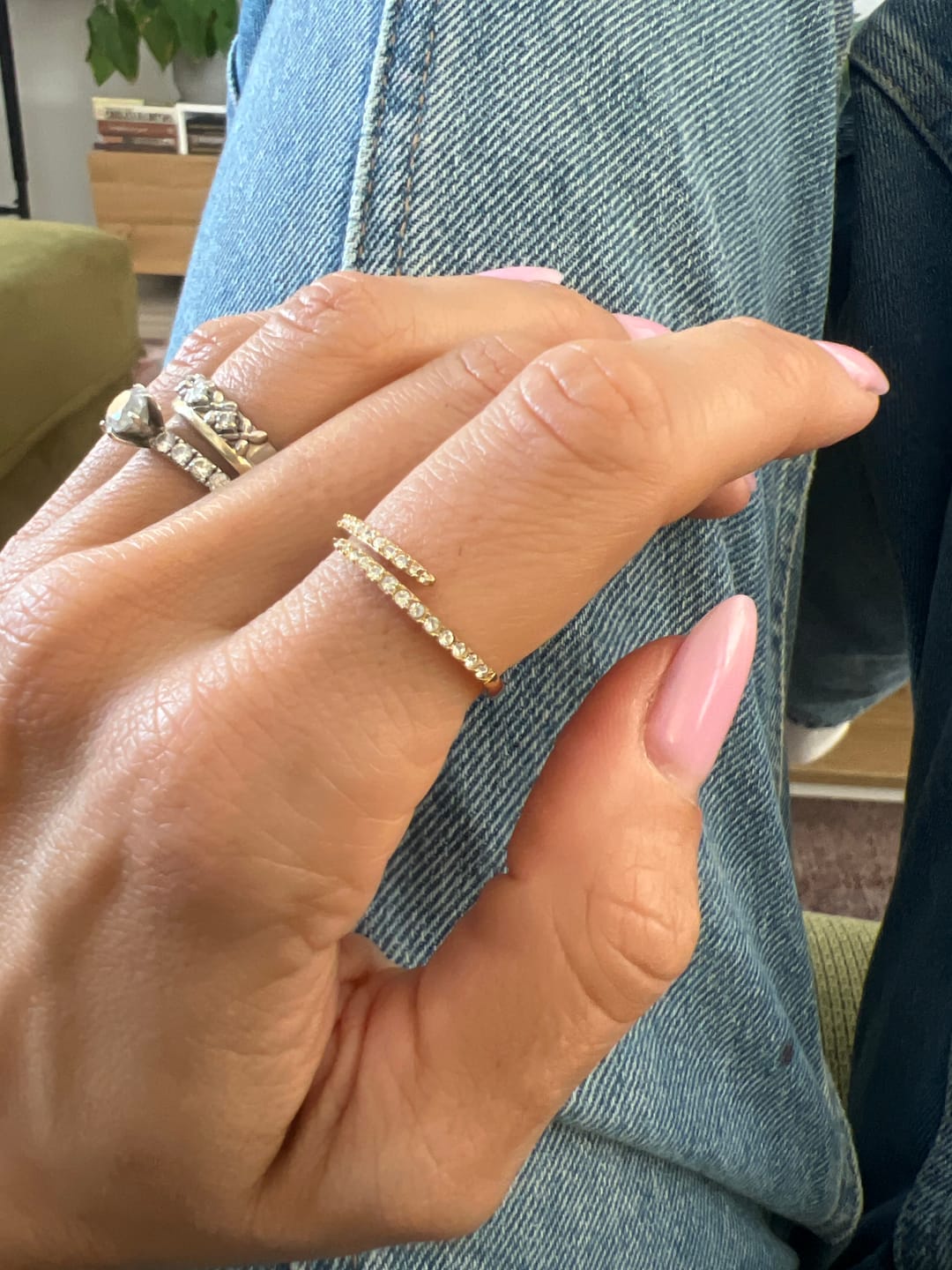 Customer photo review of CZ Wrap Ring