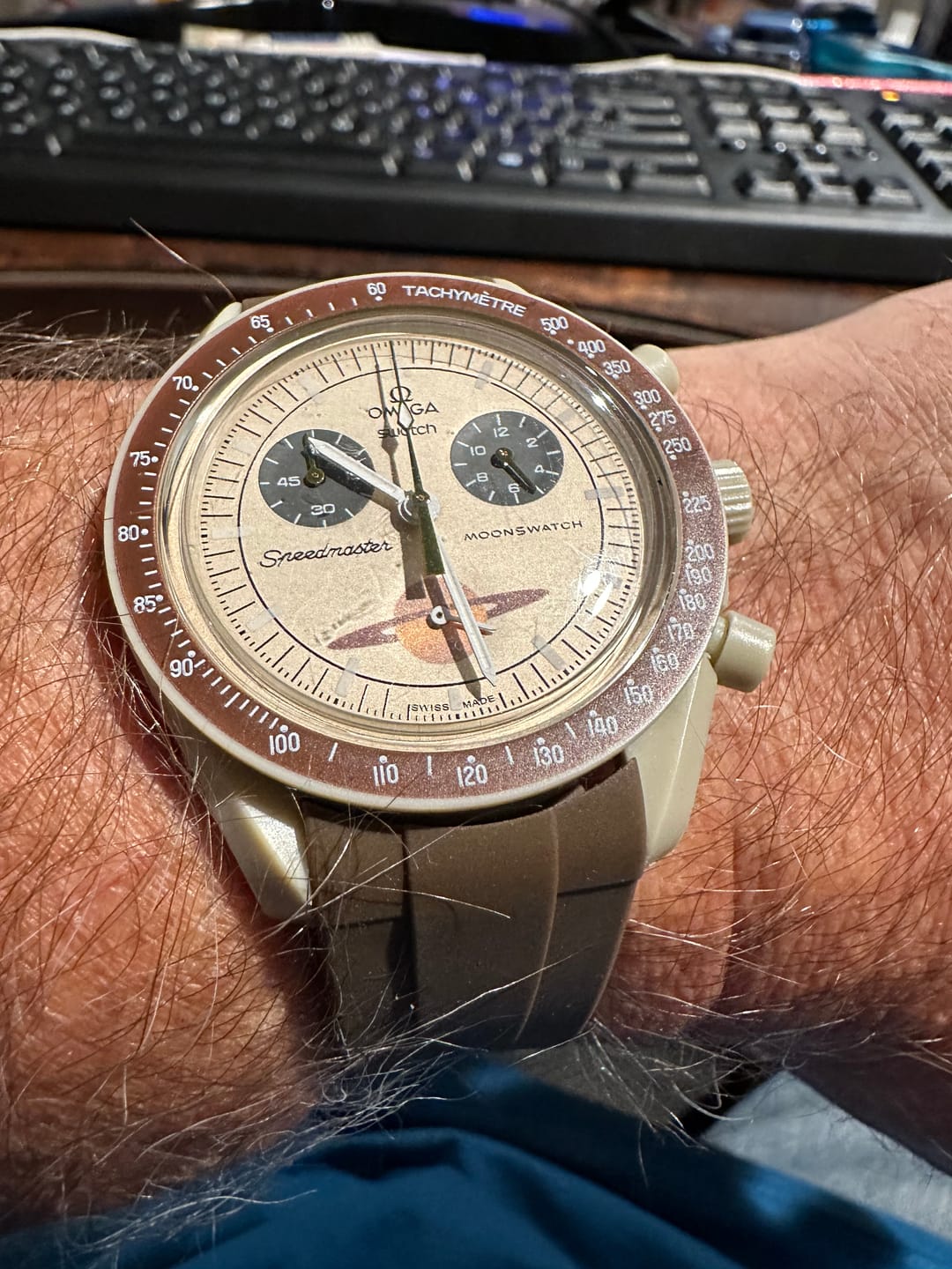 Customer photo review of Curved Rubber Strap - Brown
