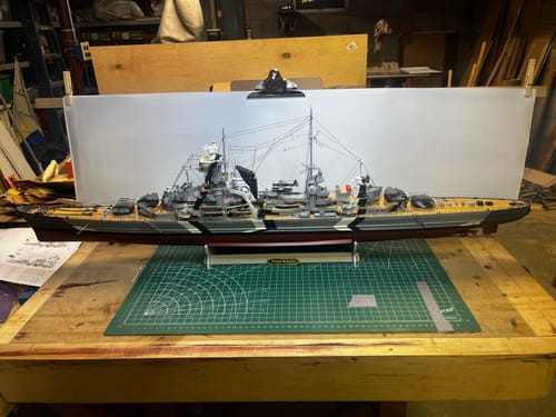 Reseña con foto de un cliente sobre Maqueta Barco Prinz Eugen