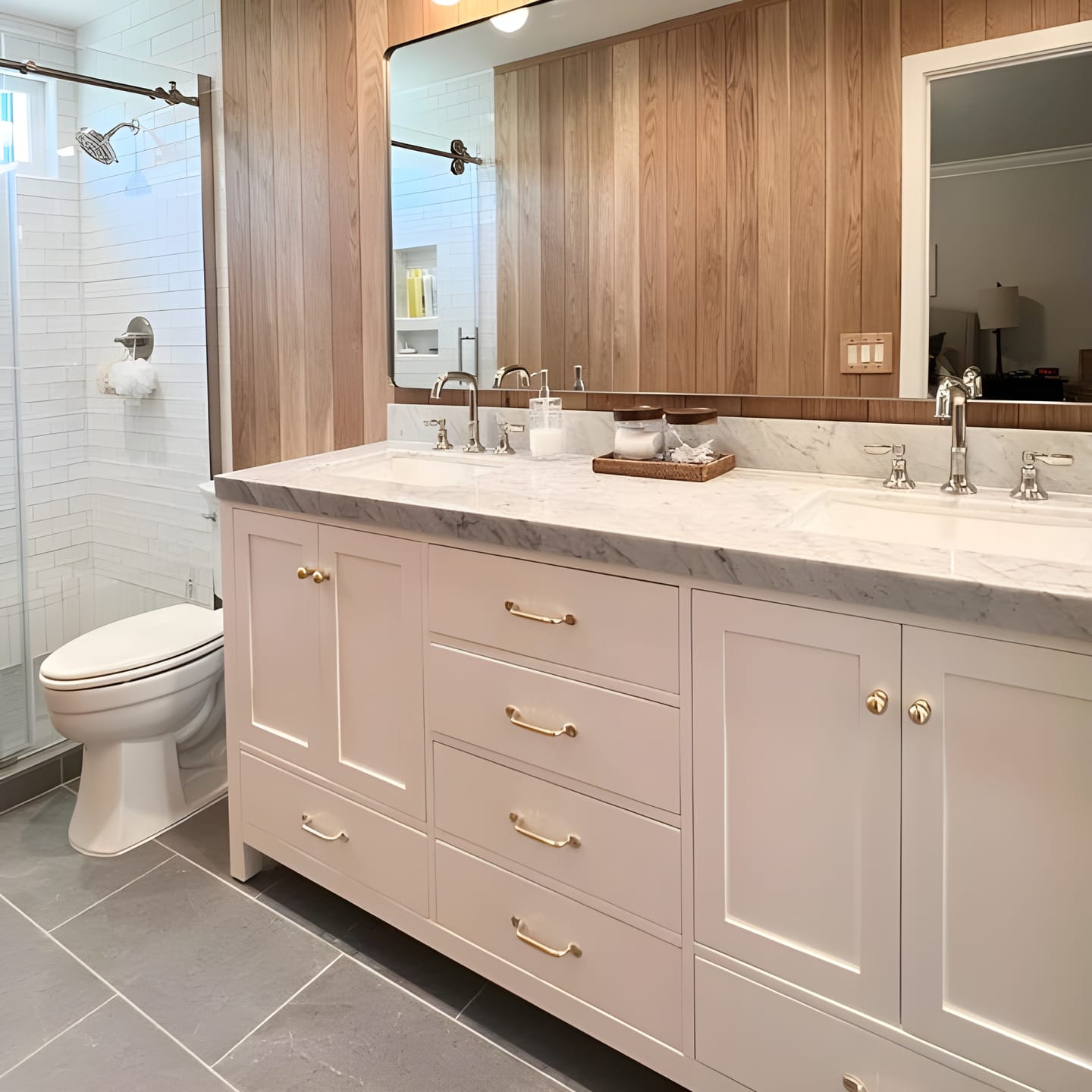 Customer photo review of Serene Cabinet Pulls - Unlacquered Brass Polished