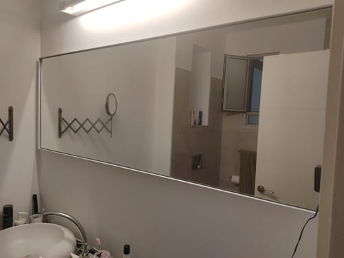 Customer photo review of מראה לפי מידה פינות ישרות