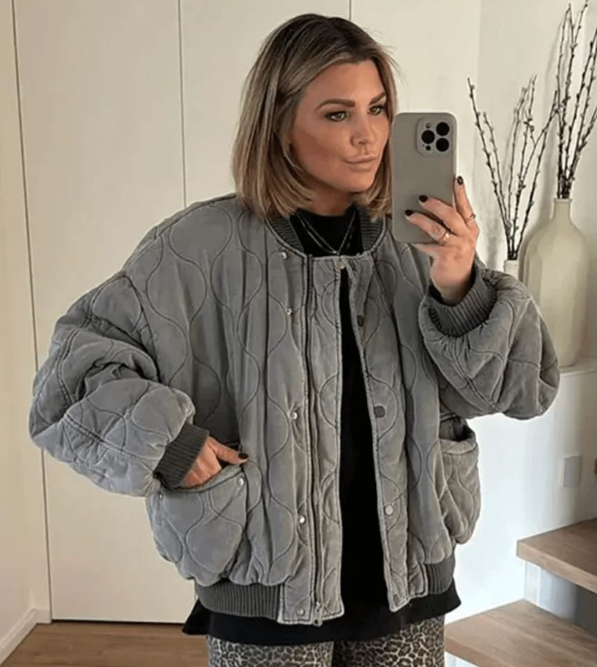 Customer photo review of Sophie Padded Bomber Jacket