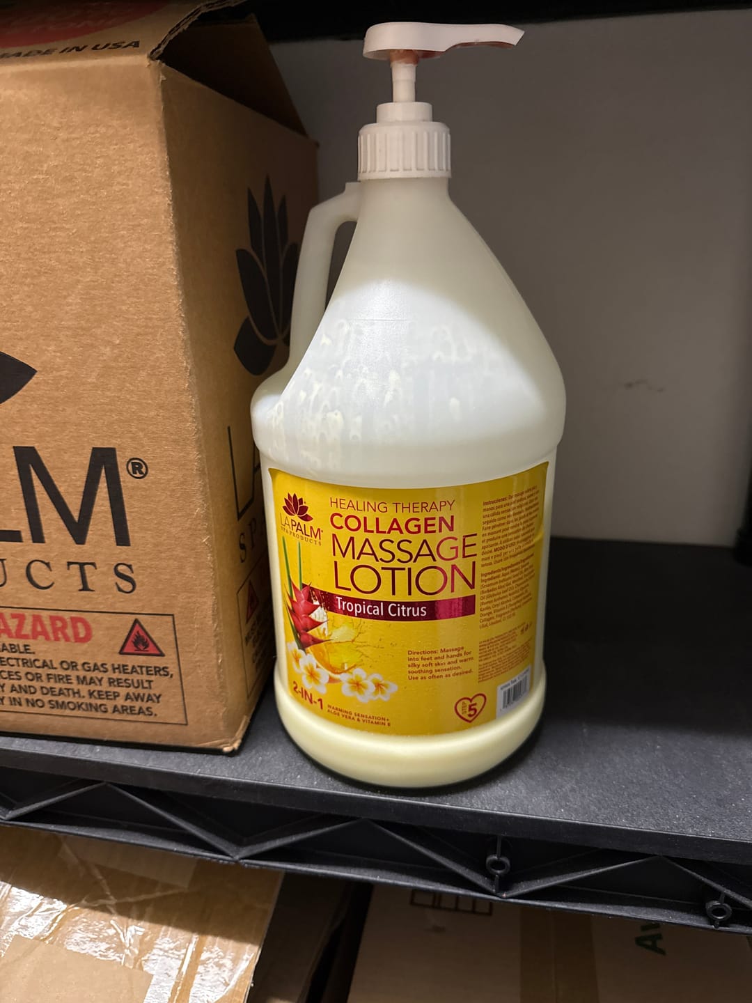 Customer photo review of LaPalm Healing Therapy Lotion Gallon (18 Scents)**