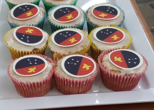 Customer photo review of 15 x 5 cm Pre-cut Standard Cupcake Custom Edible Icing Images