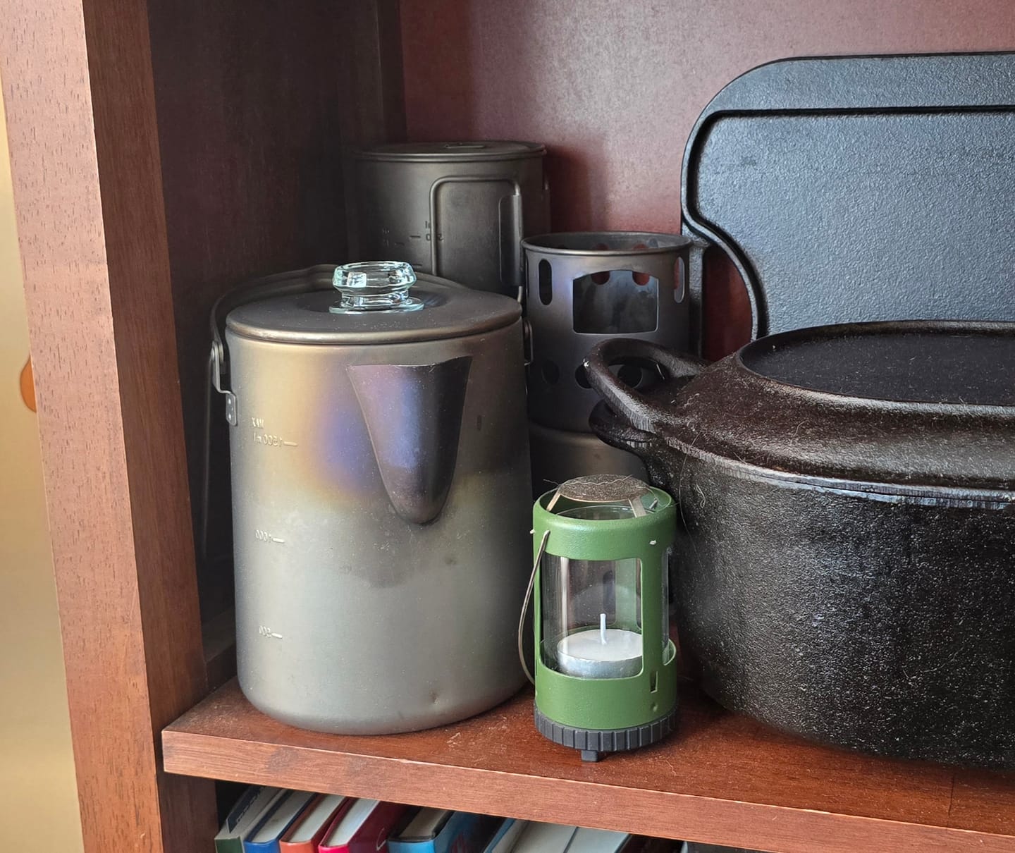Customer photo review of Valtcan Titanium Percolator Camping Coffee Maker Pot 1.5L Filter Brew Ultralight Weight Kettle Camping Kettle 50.7 oz Capacity  395g