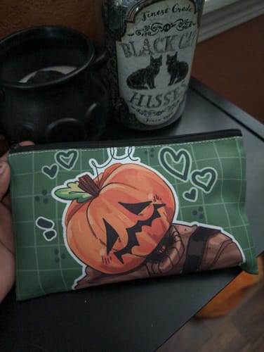 Customer photo review of Autumn Pumpkin Head Pencil Pouch