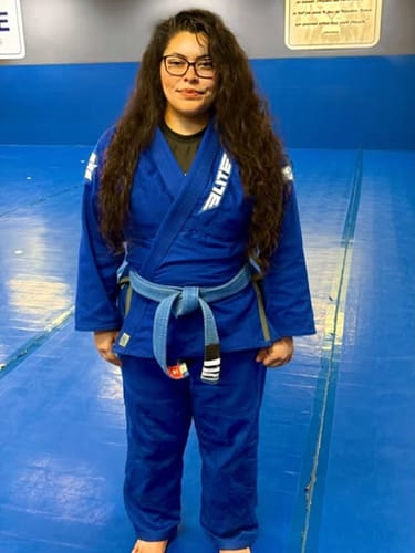 Customer photo review of Core Blue Brazilian Jiu Jitsu Womens BJJ Gi