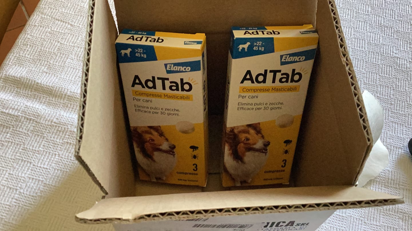 Customer photo review of ADTAB CANI 22-45kg (3 cpr) - Antiparassitario Per Cani