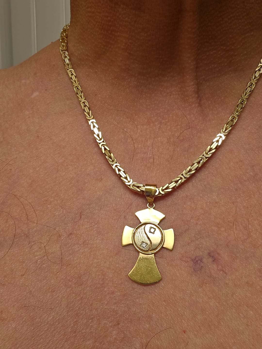 Customer photo review of Byzantine 14K Gold Chain