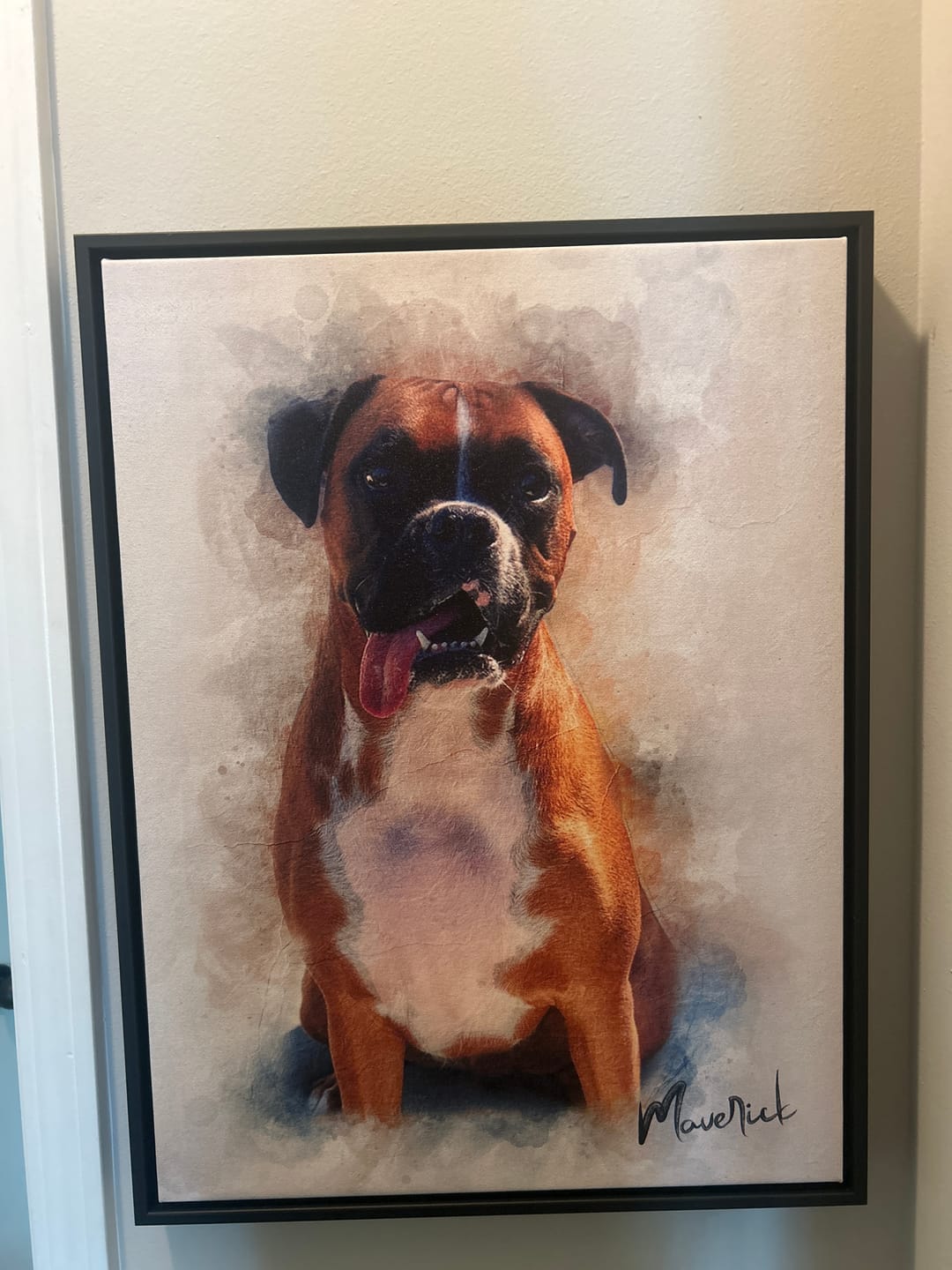 Customer photo review of Personalized Pet portrait
