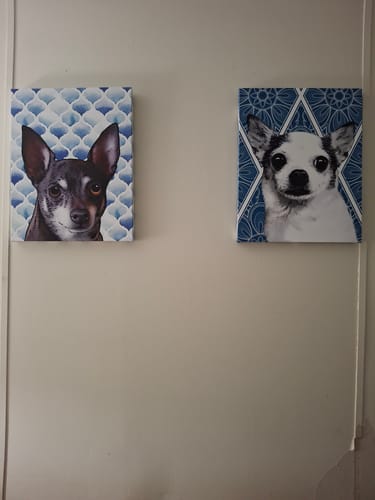 Customer photo review of Custom Pet Art Canvas Wrap