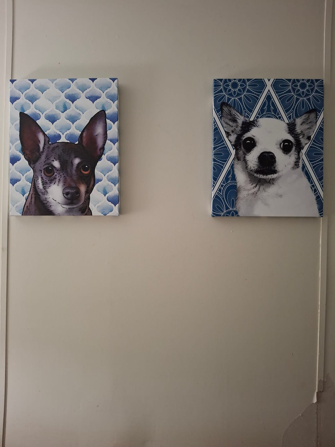 Customer photo review of Custom Pet Art Canvas Wrap