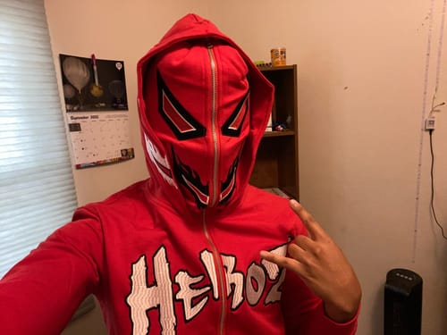 Customer photo review of Double Hood Full Zip - Black