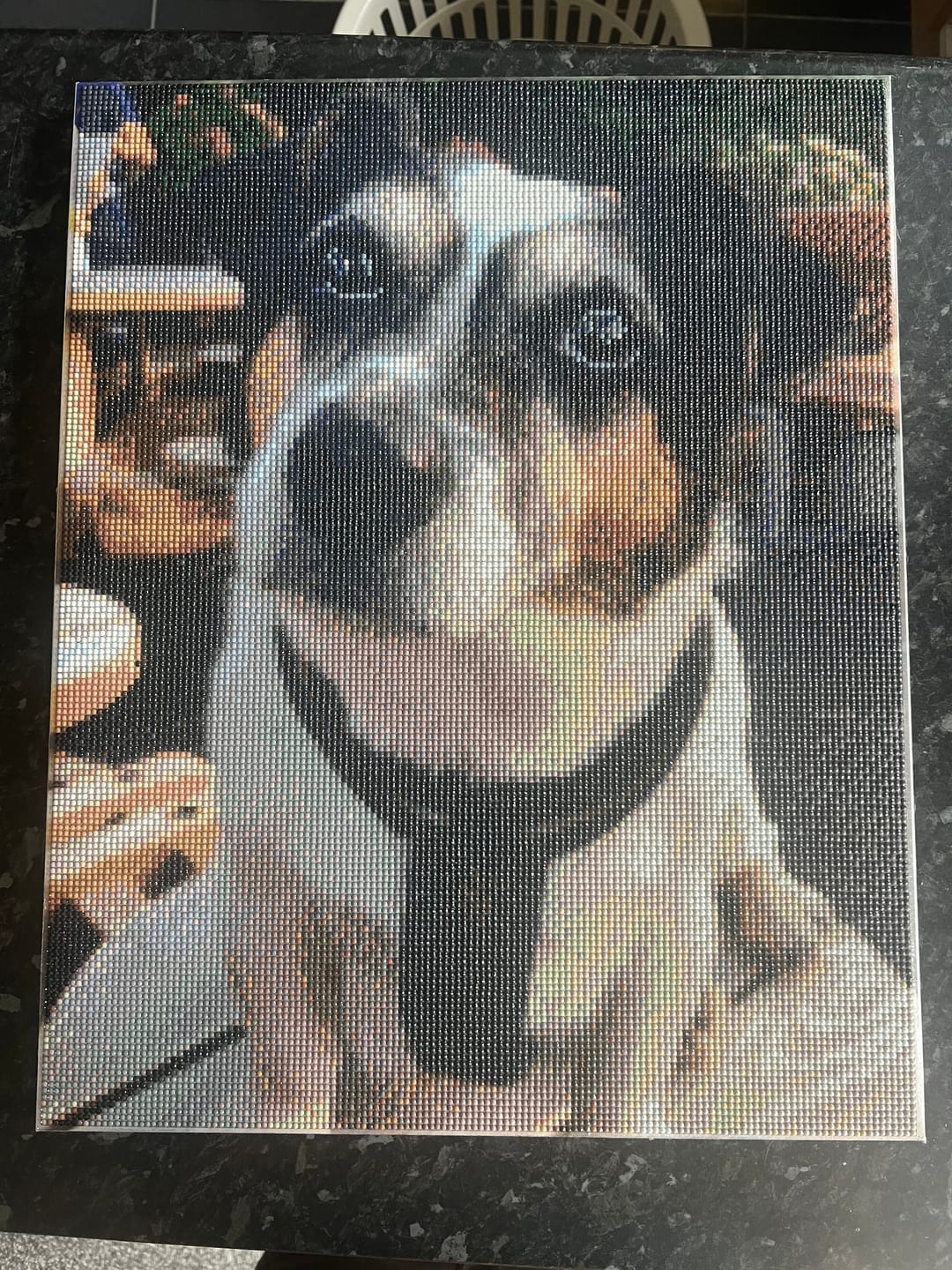 Customer photo review of Personalised Crystal Art Canvas Kit