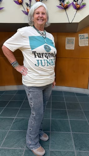 Customer photo review of Judy Blue High Waist Grey Western Bootcut Side Seam Jeans with Tummy Control
