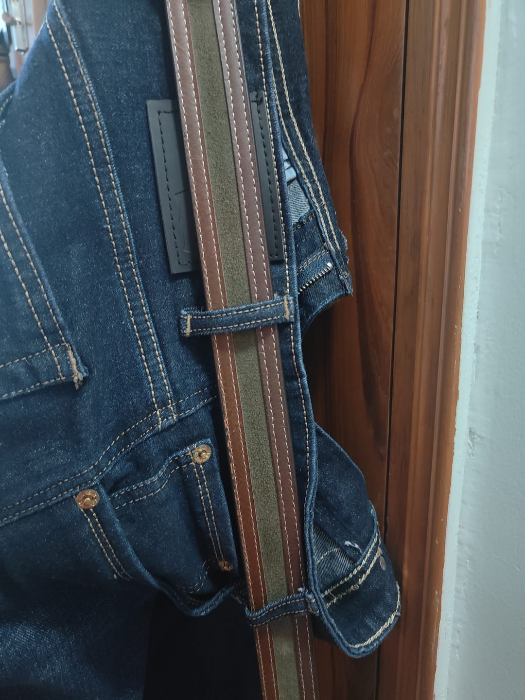 Customer photo review of Bacca Bucci Genuine leather Casual Jeans belt 35 MM wide 4 MM thick