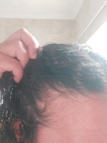 Customer photo review of Cowgirls Sulfate-Free Conditioner With Biotin