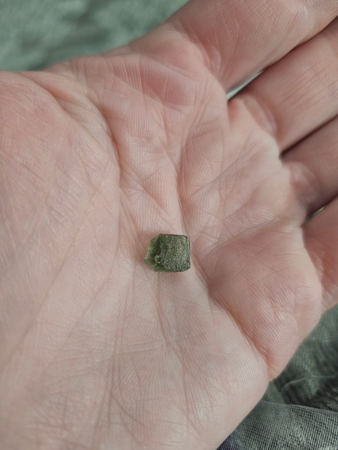 Customer photo review of Moldavite - Rough/raw pieces