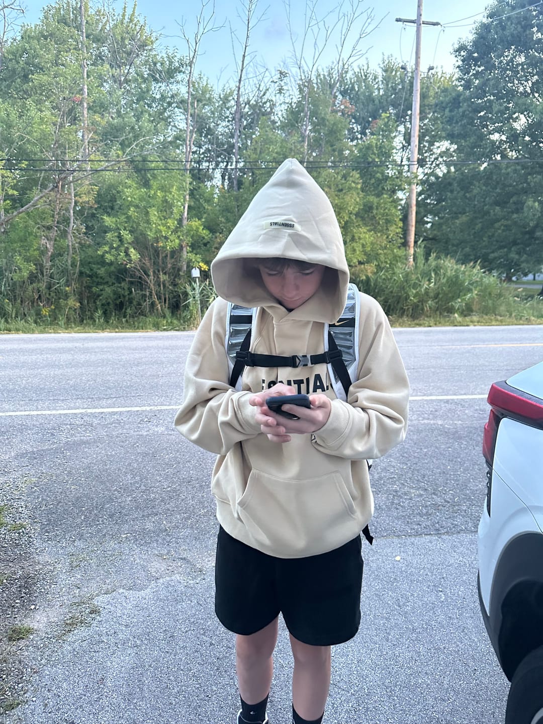 Customer photo review of NEW! Stylish 3:3 Essentials Hooded Sweatshirt 3:3 3SS3NTIALS HOODIE (Cream)