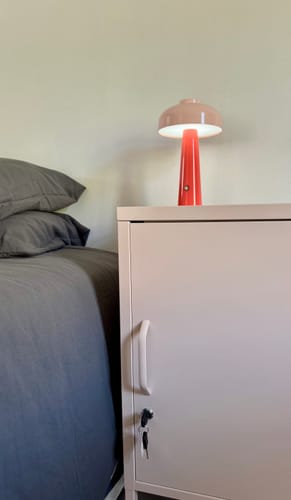 Customer photo review of Poppy Rechargeable LED Lamp - Mustard | Coral | Dusty Green