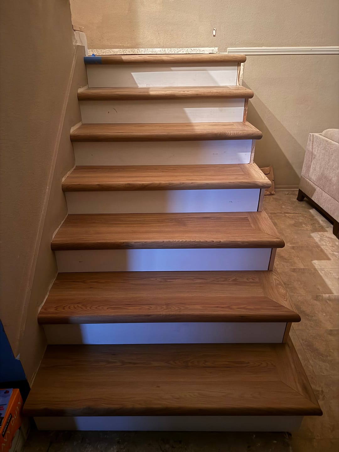 Customer photo review of Fenmore Hickory Stair Tread