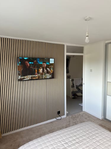 Customer photo review of Acoustic Slat Panel - Natural Oak