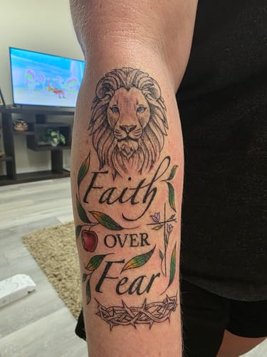 Customer photo review of Painless Tattoo Numbing Cream