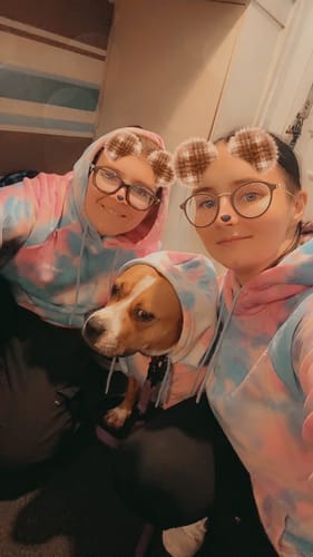 Customer photo review of Velvet Human Hoodie - Snow Cone