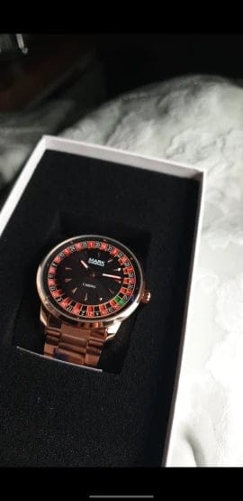 Customer photo review of Mark Fairwhale ROULEX Casino Watch – Luxury Roulette Timepiece