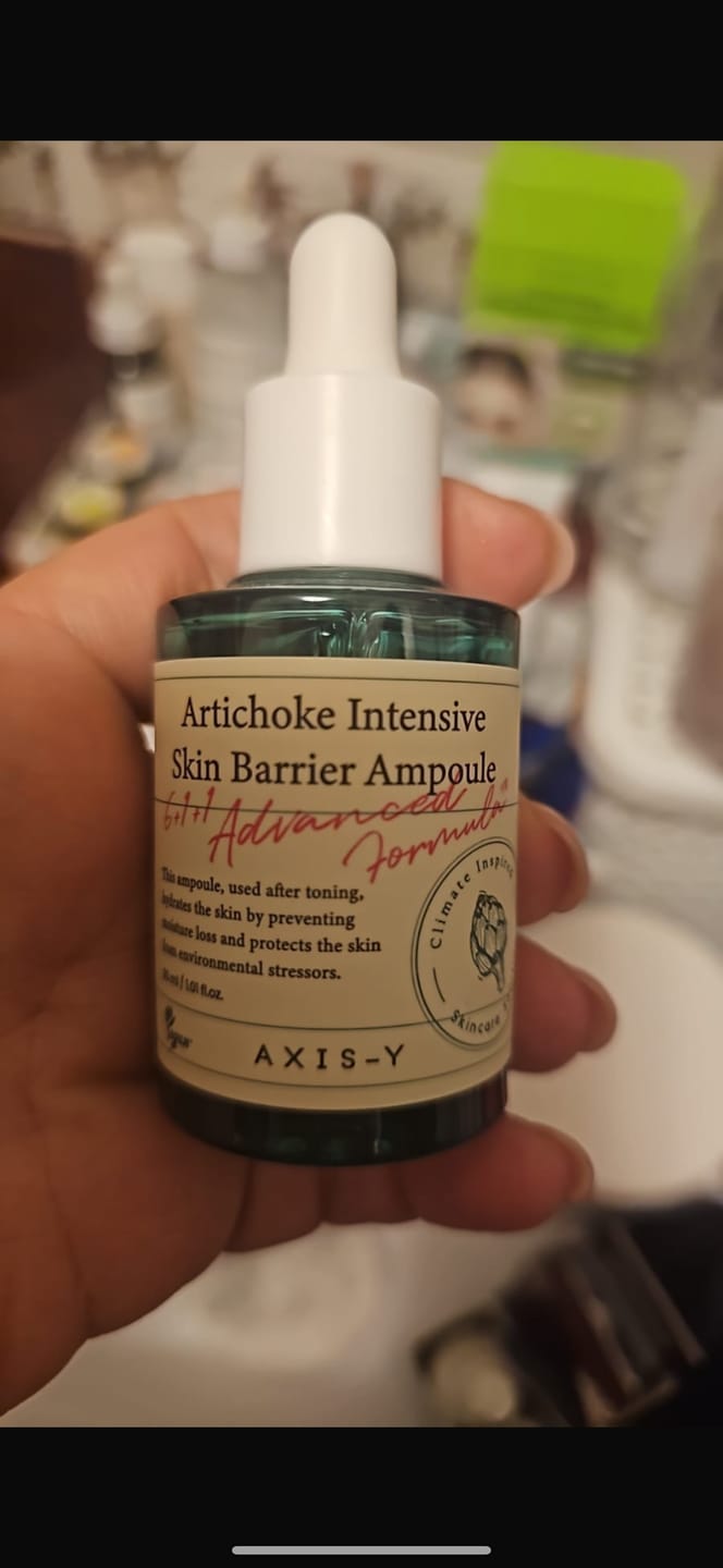 Customer photo review of Nomierinoša un mitrinoša ampula Axis-Y Artichoke Intensive Skin Barrier Ampoule
