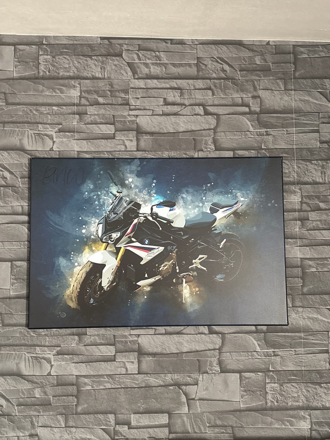Customer photo review of Dein Motorroad als Aquarell Poster | Geschenk für Motorradfahrer