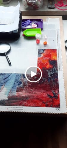 Customer video review of 5D Diamond Painting – Raubkatzen