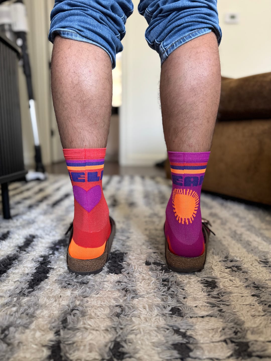 Customer photo review of HELL YEAH Mismatched Socks