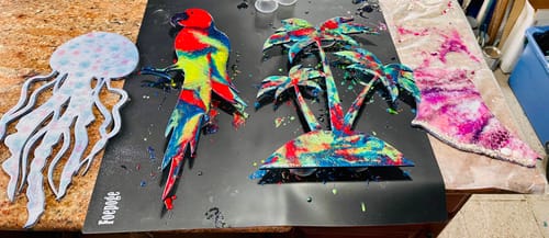 Customer photo review of Unfinished Wood Parrot Shape - Animal - Wildlife - Pet - Craft - up to 46" DIY