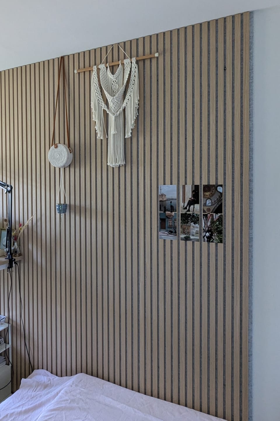 Customer photo review of Akustikpaneele Natürliche Eiche mit Filz Grau - 240 cm x 60 cm