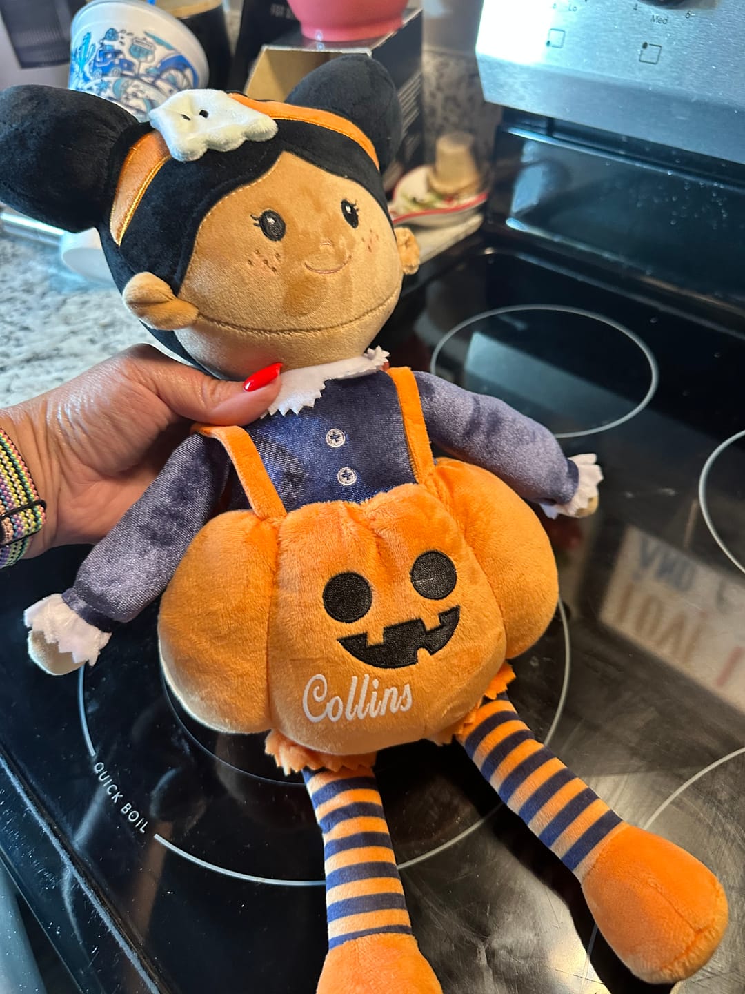 Customer photo review of Personalized Pumpkin Girl (Tanned) - Halloween Special