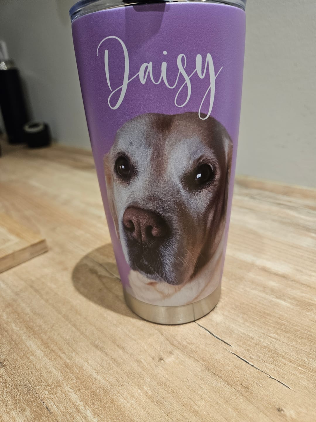 Customer photo review of Portrait d'animal de compagnie - Mug isotherme personnalisé