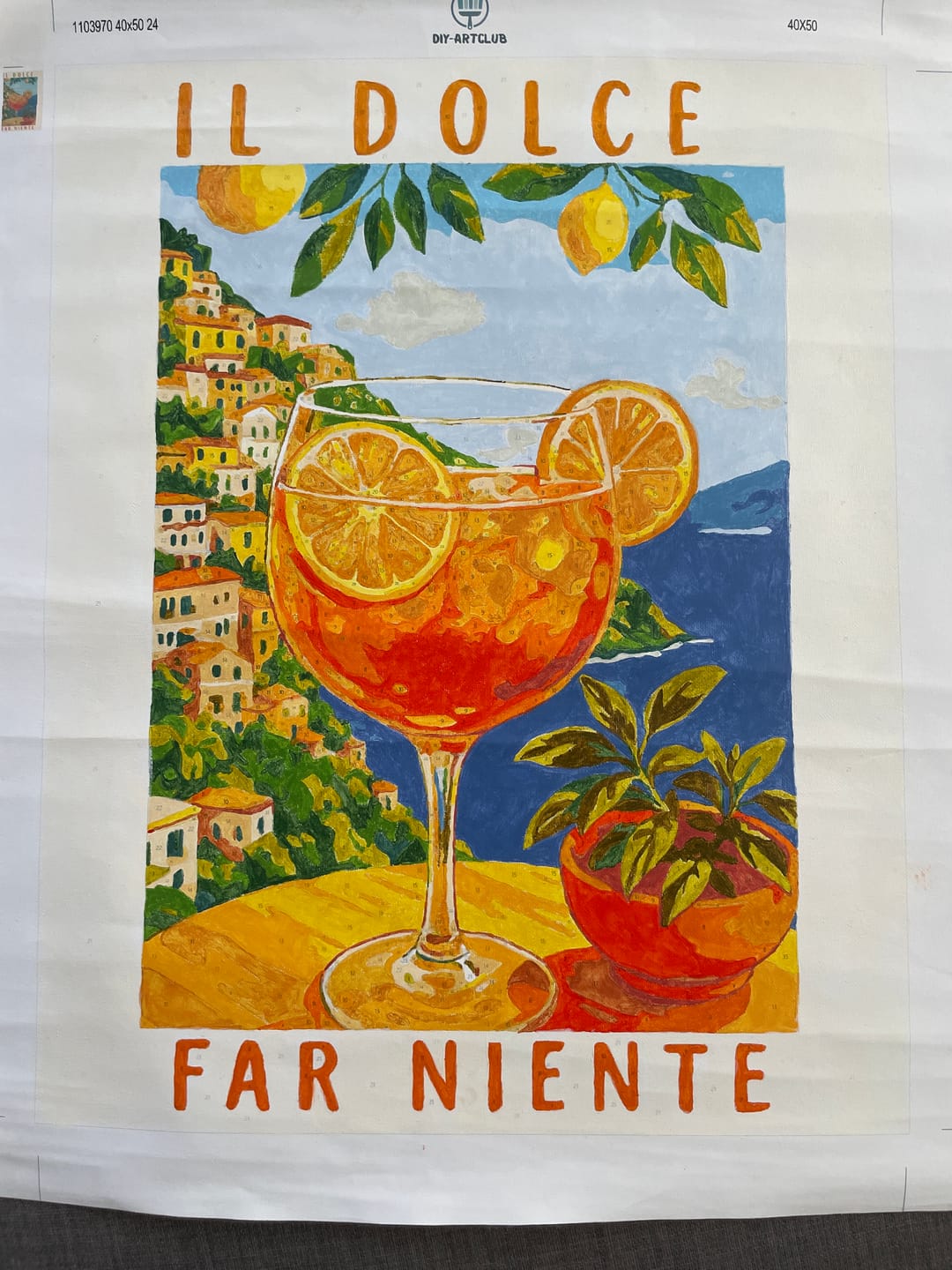 Customer photo review of Aperol in Italy | Paint by Numbers