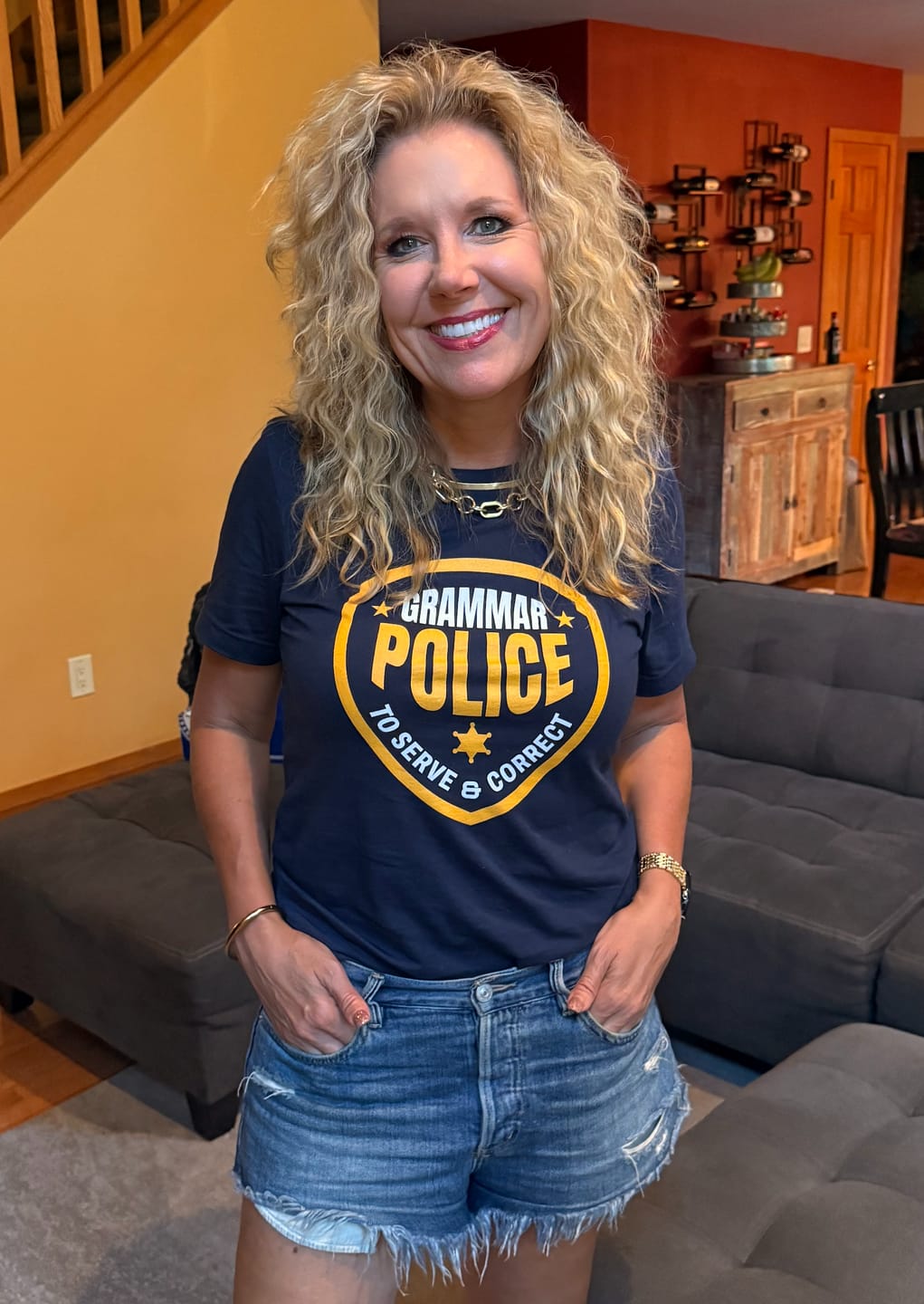 Customer photo review of Grammar Police T-Shirt