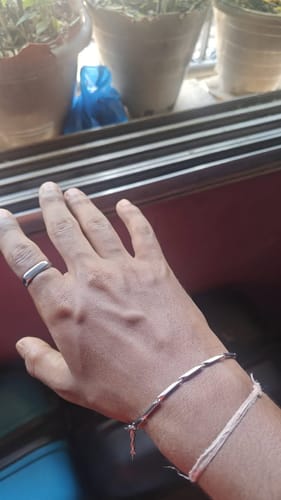 Customer photo review of Modern Geometric Silver Ring