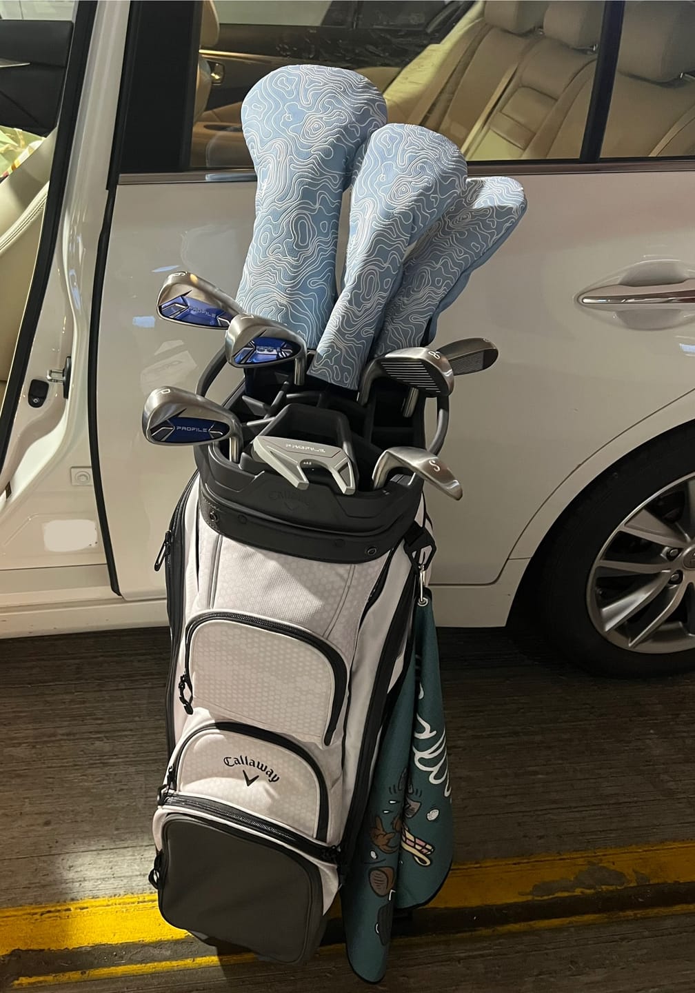 Customer photo review of Topographic Edition - Carolina Blue / Embroidered Pure White