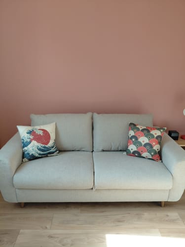 Customer photo review of Housse de Coussin Motif Japonais - Chrysanthèmes